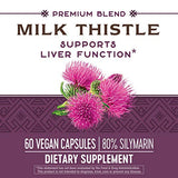 Nature's Way Milk Thistle, Supports Liver Function & Detox Pathways*, 175 mg Milk Thistle Seed Extract Standardized to 80% Silymarin per Serving, Vegan, 60 Capsules (Packaging May Vary)