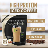 Chike Vanilla High Protein Iced Coffee, 20 G Protein, 2 Shots Espresso, 1 G Sugar, Keto Friendly and Gluten Free, 14 Servings (14.6 Ounce)
