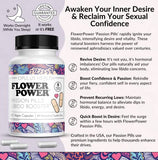 Flower Power 'Passion Pills' Potent Libido Booster for Women | Comprehensive Women's Libido Enhancer | Dynamic Energy Booster for Women - 60 ct Vegan