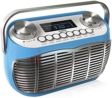 Audible Fidelity Portable Radio, AM FM Radio, Alarm Clock Radio, Retro Radio, Shortwave Radio, FM Radio, Battery Powered or Mains Powered Radio, Plug in Radio, Best Reception
