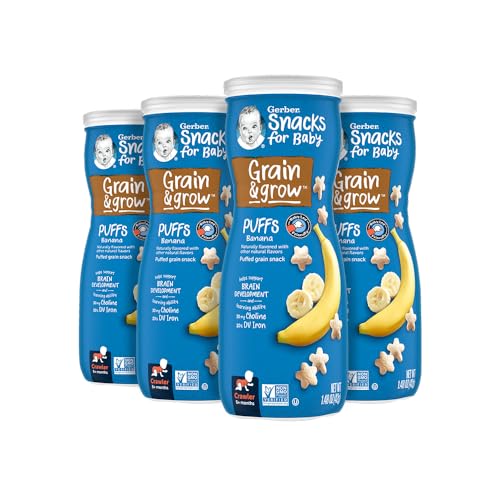 Gerber Baby Snacks Puffs, Banana, 1.48 Ounce (Pack of 6)