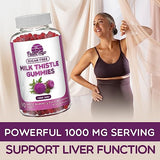 Milk Thistle Gummies- Naturally Flavored, Sugar-Free Milk Thistle 1000mg Extract – Liver Detox, Support, Renew Cleanse. Delicious Alternative to Milk-Thistle Capsules, Power, or Tea - 90 Count