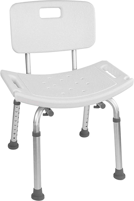 Vaunn Tool-Free Assembly Adjustable Shower Chair Spa Bathtub Seat Bench with Removable Back