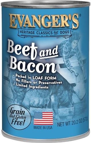 Evanger's Heritage Classics Beef & Bacon Jumbo for Dogs- 12, 20.2 oz Cans