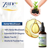 Zane Hellas MouthWash. Oral Rinse with Oregano Oil Power. Ideal for Gingivitis, Plaque, Dry Mouth, and Bad Breath. Alcohol and Fluoride Free. 100% Herbal Solution. 1 fl.oz.-30ml.