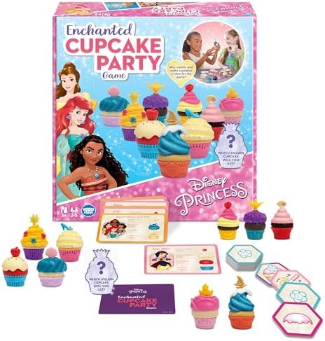Wonder Forge Disney Princess Enchanted Cupcake Party Game - Exciting Matching Game | Fun for Kids & Adults | Ideal for Disney Princesses Enthusiasts | Two Game Modes | Gaming Experience