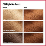 REVLON Colorsilk Beautiful Color Permanent Hair Color with 3D Gel Technology & Keratin, 100% Gray Coverage Hair Dye, 53 Light Auburn, 4.4 oz (Pack of 3)