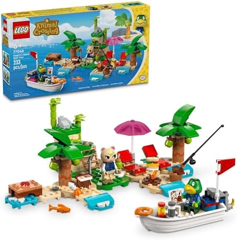 LEGO Animal Crossing Kapp’n’s Island Boat Tour, Buildable Video Game Toy for Kids, Includes 2 Minifigures from The Series Marshal and Kapp'n, Animal Crossing Toy for 6 Year Old Boys and Girls, 77048