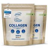 Collagen Powder - Bioactive Collagen Hydrolysate Peptides, Protein Powder, Tasteless, Wehle Sports Made in Germany Collagen Type 1, 2 & 3 Lift Drink (2x1000g)