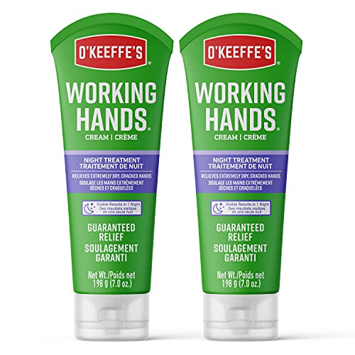 O'Keeffe's Working Hands Night Treatment Hand Cream; 7 oz Tube; (Pack of 2)