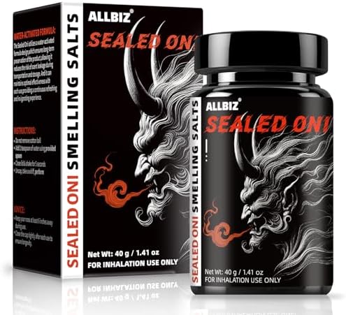 ALLBIZ Powerlifting Smelling Salts - Sealed Oni - Wake Up Long Lasting Water-Activated Ammonia Inhalant for Athletes