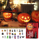 Halloween Advent Calendar 2024, 24 Day Halloween Countdown Calendar, Contains 24 Gifts Dolls, Nightmare Before Christmas Advent Calendar, Scary Halloween Doll Collectible Horror Figures Gift (Red)