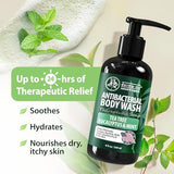 Antibacterial Body Wash - Antibacterial Soap And Tea Tree Body Wash For Jock Itch, Athletes Foot, Eczema And Back Acne - Anti Bacterial Body Soap For Men And Women Safe For All Skin Types - 8 Oz