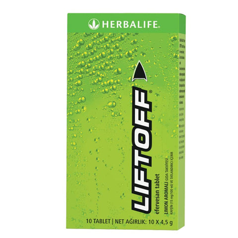 HERBALIFE LIFTOFF Energy Tablets - Lemon-Lime Blast - Instant Energy Drink Tablets for Natural Boost of Energy, Clears Minds, Improves Concentration (10 Tablets)