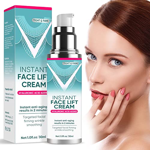 Instant Face Lift Cream, Mild Face Lift Tightening Cream with Plant Extract, Neck, Eye Anti-aging Serum, Visibly Firming Loose Sagging Skin, Smoothing Wrinkles, Fine Lines & Puffiness in 2 Minutes