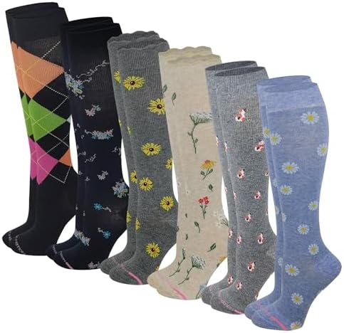 Women's Compression Socks Therapeutic Graduated (Pack of 6 Pairs)