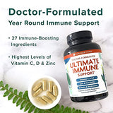 Further Food Ultimate Immune Support Vitamin C, D, E and Zinc + Natural Immunity Booster Multivitamin Herbal Supplement Elderberry & Echinacea, Daily Immune Defense & Antioxidant Support.