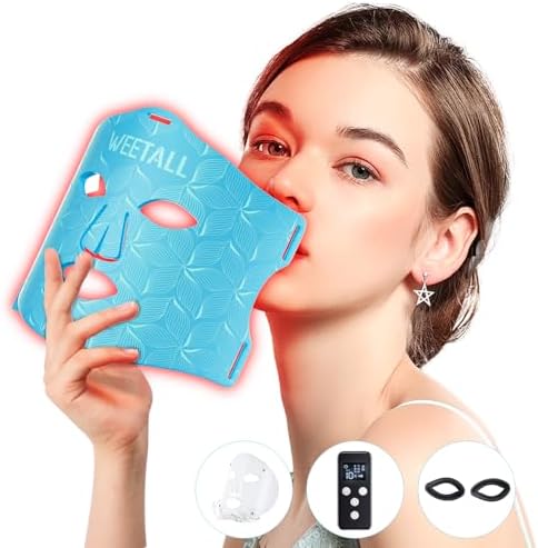 Red Light Therapy Mask for Face: LED Infrared Facial Mask Skincare Device, Beauty Care Tool for Women at Home