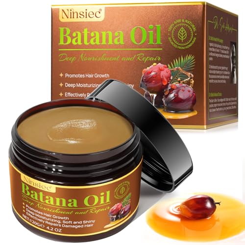 Raw Batana Oil for Hair Growth, Pure Unrefined and Organic Dr. Sebi Hair Growth Oil from Honduras, Batana Hair Growth Oil for Repairs Damaged Hair & Prevent Hair Loss (1pcs)