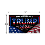 JOLCAHEU Double Sided Trump 2024 Flag 2x3FT President Trump Flag,Take America Back Flags with 2 Brass Grommets.