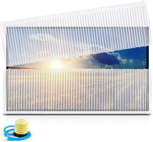 3 Pcs TV Moving Cover Inflatable Bubble Column TV Protective Cover Fits up to 62''w x 36''h (fits 65'' and Below), Flat Screen Protector with Inflator for Housewarming Moving Renovation Storing