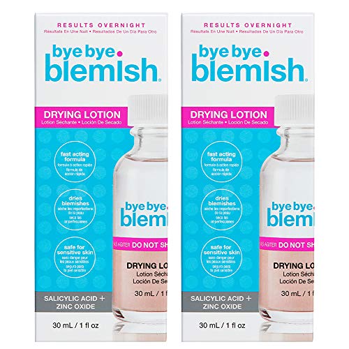 Bye Bye Blemish Acne Drying Lotion, On-the-Spot Pimple Treatment, Reduce Pimples Overnight, Beauty Skincare Essential - 1oz. (2-Pack)