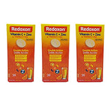 Redoxon Vitamin C Tablets | Orange Flavor, Effervescent Double Action Supplement of Vitamin C and Zinc for Immune System Support, Healthier Lifestyle, and More Energy; 3-Pack of 20 Tablets