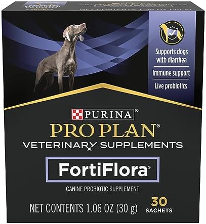 Purina Pro Plan Veterinary Supplements FortiFlora Dog Probiotic Supplement, Canine Nutritional Supplement - 30 Ct. Box