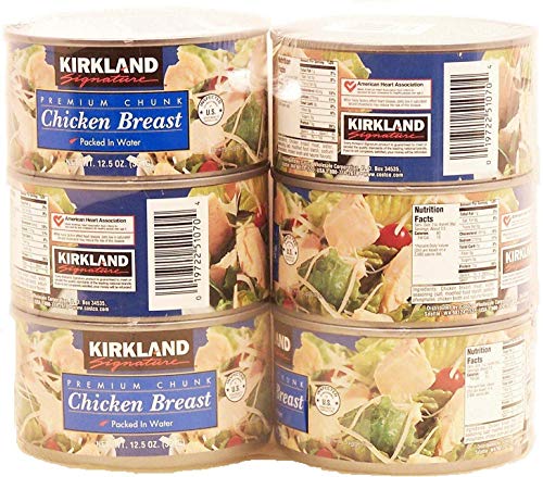 Kirkland Signature Premium Chunk Chicken Breast Packed in Water, 12.5 Ounce, 6 Count - PACK OF 2