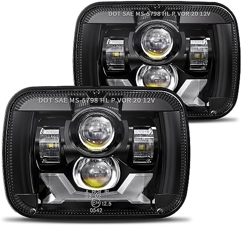 HWSTAR 2022 180W 1000% Bright H6054 5x7 7x6 Led Headlights Compatible with Jeep Cherokee XJ Wrangler YJ [ DOT][Anti-glare][DRL Turn Signal][Hi/Low Sealed Beam] Ford Chevy GMC Toyota Nissan Dodge etc