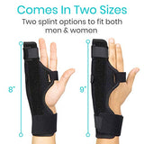 Vive Boxer Finger Splint Brace- Supports Pinky, Ring, Middle Metacarpals and Knuckles - Right or Left Adjustable Hand Brace - Straightening for Trigger Finger, Injury, Fracture, Broken, Tendonitis (9 inch)