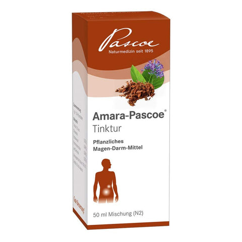 Amara-Pascoe bitter drops: herbal medicine for the stomach and intestines - contains natural bitter substances, among other things. from yellow gentian - stimulates fat digestion