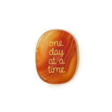 SOLICIEL One Day at A Time Agate Healing Crystal, Thinking of You Gifts for Him for Her Anxiety Relief Items You Got This Sobriety Gifts Inspirational for Best Friend for Women Men