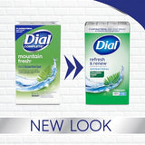 Dial Antibacterial Bar Soap, Refresh & Renew, Mountain Fresh, 4 oz, 32 Bars