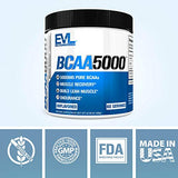 Evlution EVL BCAAs Amino Acids Powder - BCAA Powder Post Workout Recovery Drink and Stim Free Pre Workout Energy Drink Powder - 5g Branched Chain Amino Acids Supplement for Men - Unflavored Powder