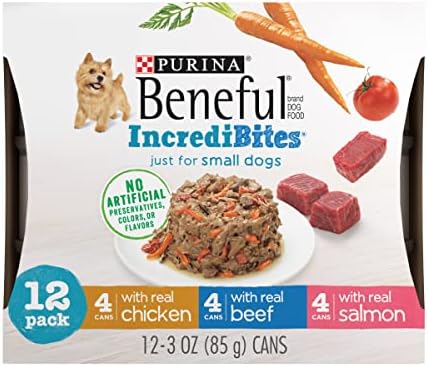Purina Beneful Small Breed Wet Dog Food Variety Pack, IncrediBites - (2 Packs of 12) 3 oz. Cans