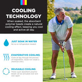 KOOLGATOR Evaporative Cooling Neck Wrap - Keep Cool in The Heat, Summer Cooling Accessories, Long Lasting, Reusable & Breathable, Available in 1, 3, or 5 Pack (Flames: Blue & Red, 3 Pack)