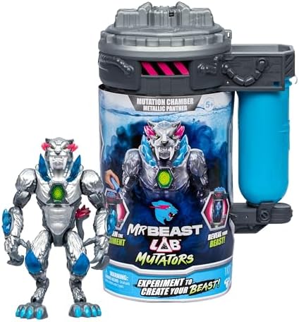 MrBeast Lab Mutators, Mutate The Ultimate Beast Mutators. Perform The Experiment, Release a MrBeast Metallic Panther Action Figure. 3 to Collect!