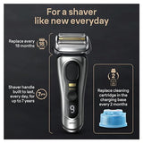 Braun Series 9 PRO+ Electric Razor for Men, 5 Pro Shave Elements & Shave-Preparing ProComfort Head, Closeness & Skin Comfort, SmartCare Center, PowerCase for Mobile Charging, Wet & Dry Use, 9599cc