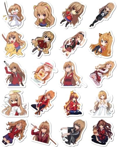 Stickers 20 Pcs Per Pack Toradora Colorful Aesthetic Vinyl Waterproof Laptop Bike Bumper Car Luggage Skateboard Water Bottle Guitar