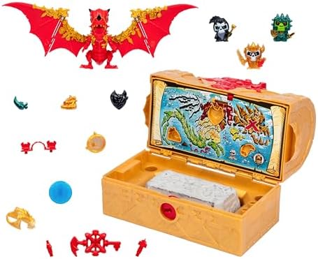 Treasure X Lost Lands Dragon's Realm Mystery Treasure Chest | Unlock the chest & reveal 25+ surprises! Smash the Dragon Block, Solve the Puzzle, & Insert the Dragon Eye to reveal the Ultimate Surprise