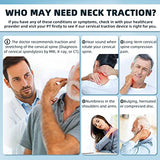 Cervical Neck Traction Device, Adjustable Cervical Traction Device with 3 Power Tractions and 8 Built-in Airbag Support, Neck Pain Relief and Relaxation