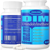 VITACRLLYNMN DIM Supplement 600mg Estrogen Blocker for Men & Women - Hormone,Estrogen Balance, Menopause, PCOS, Acne and Skin Care 60 Capsule
