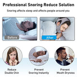 Forzacx Anti Snoring Chin Strap - Light Breathable Cpap Chin Strap Snoring Solution, Comfortable Chin Portion Widen Softer, Efficient Reduce Snoring, Adjustabl Sleep Chin Strap for Men Women - Grey