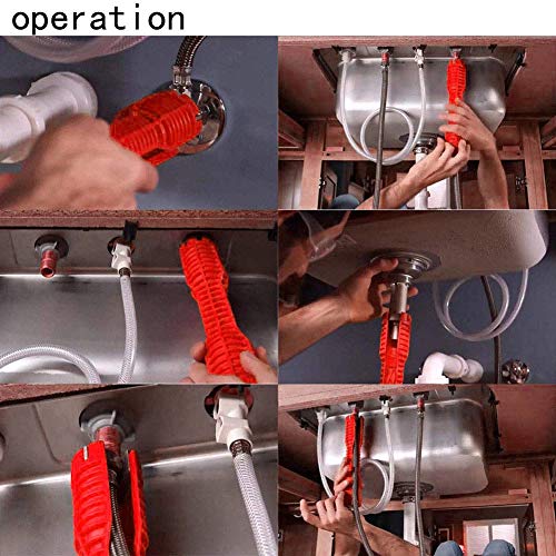 IRMM (8-in-1) faucet and sink installer,multi-purpose wrench plumbing tool for Toilet Bowl/Sink/Bathroom/Kitchen Plumbing and more (red)