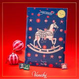 Venchi Chocolate Advent Calendar 2024 with 25 Assorted Milk and Dark Chocolates by Artist Anna Higgie - Gluten Free - Great Gifts - Limited Edition