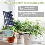 Solar Automatic Drip Irrigation System Kit, 15-Pot Automatic Watering System for Plants, Solar Drip Irrigation System for Garden with LCD Display Water Timer, Easy DIY for Indoor/Outdoor Potted Plants