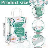 24 Pcs Religious Gift Bags Bible Gift Paper Bags with 24 Tissues Bible Verse Paper Bags with Handles Inspirational Flower Christian Gift Bags for Girls Birthday Wedding Party Baptism Spring Favors