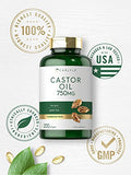 CARLYLE Castor Oil 200 Softgel Pills | Non-GMO Gluten 750mg