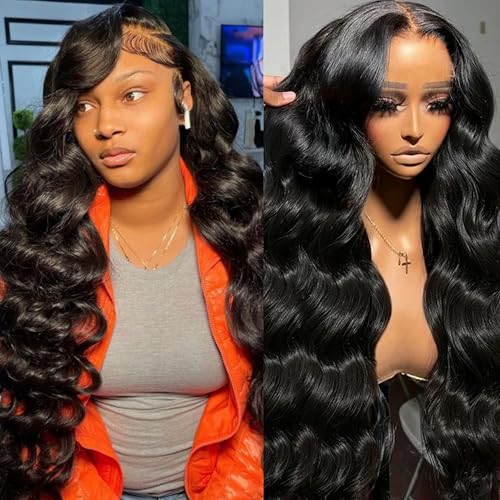 Body Wave Lace Front Wigs Human Hair 13x6 HD Lace Frontal Wigs Human Hair for Women 180% Density Pre Plucked with Baby Hair Natural Hairlin 20 Inch